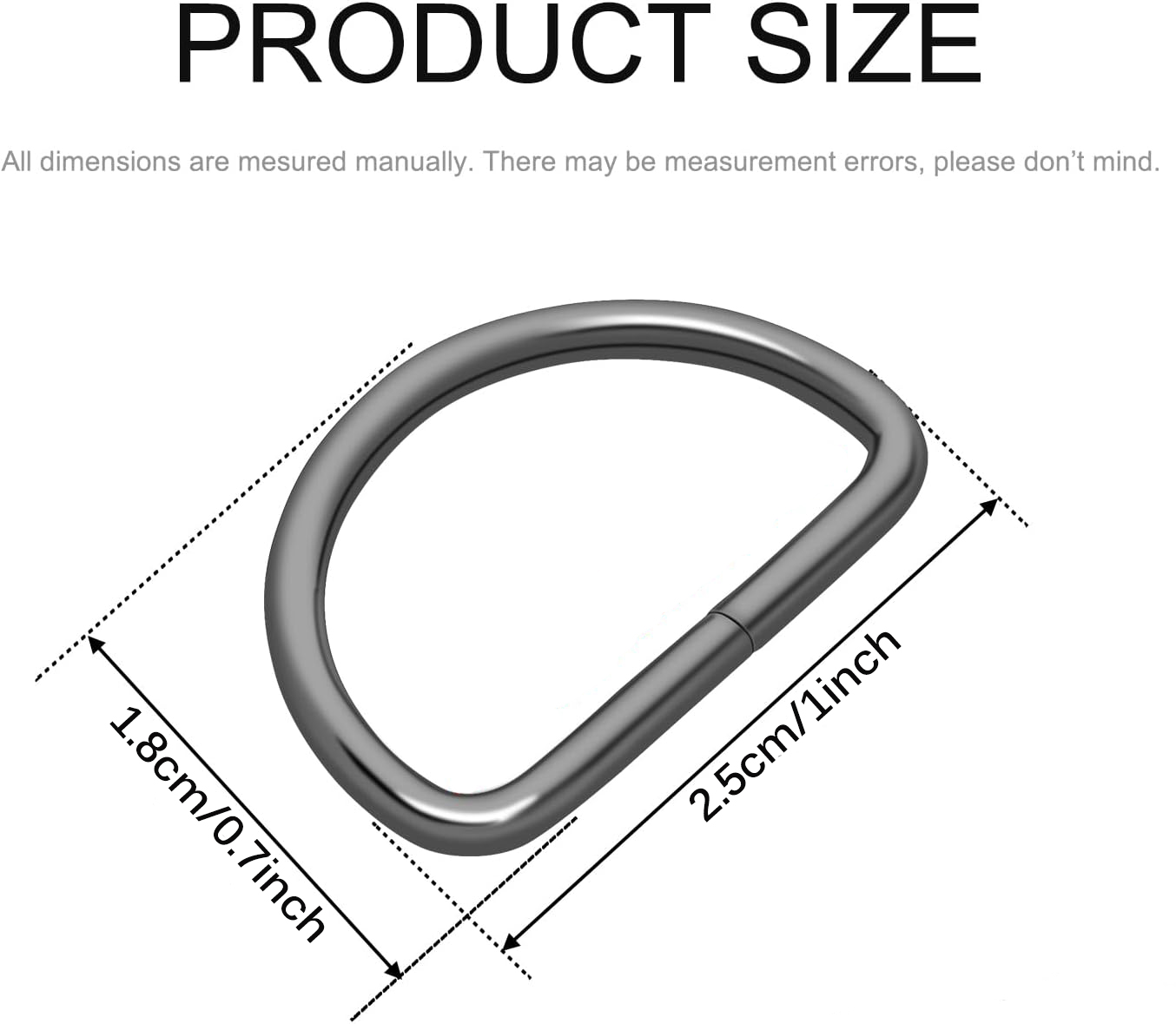 30/60/100Pcs D-Shaped Ring Met - D Ring Strap 评论和价格